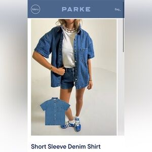 PARKE Short Sleeve Denim Shirt